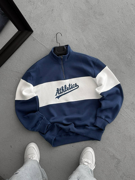 Athletics Heritage: Premium 100% Pure Cotton Half-Zip