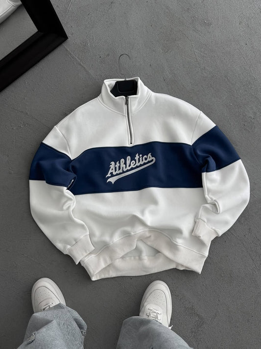 Athletics Heritage: Premium 100% Pure Cotton Half-Zip